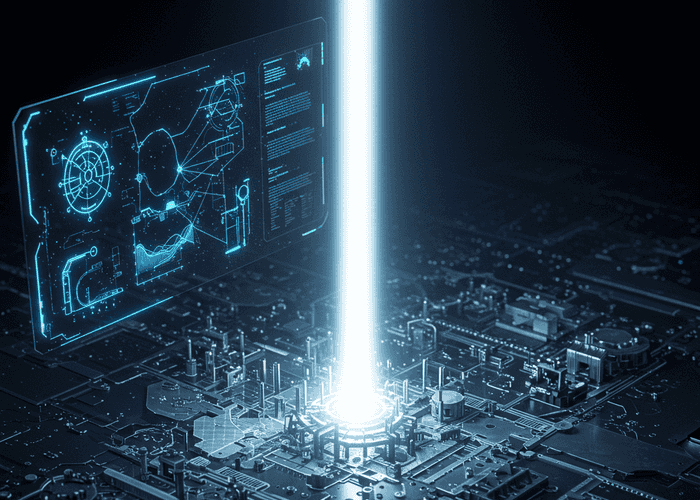 Systemic Intelligence visualization showing operational data transformation